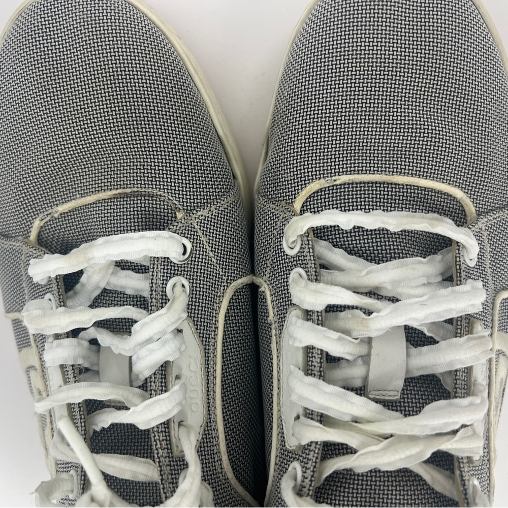 Gucci Gray and Cream High-Top Sneakers - Picture 6 of 17